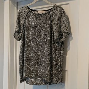 Black and white blouse